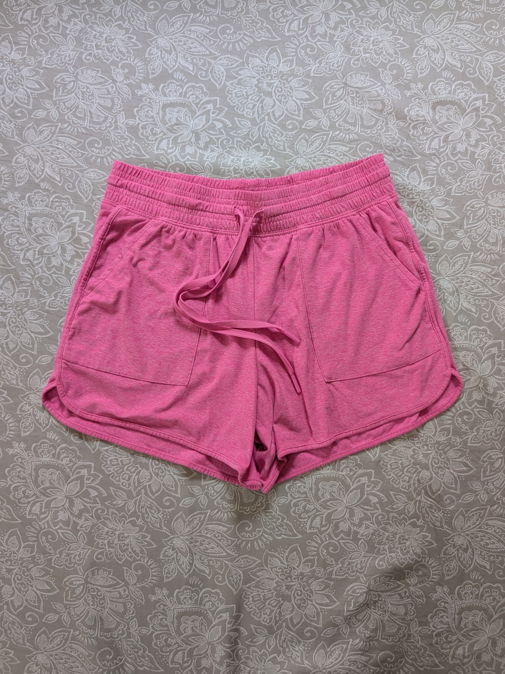 Y2K Hot Pink Drawstring Athletic Lounge Shorts Extra Small